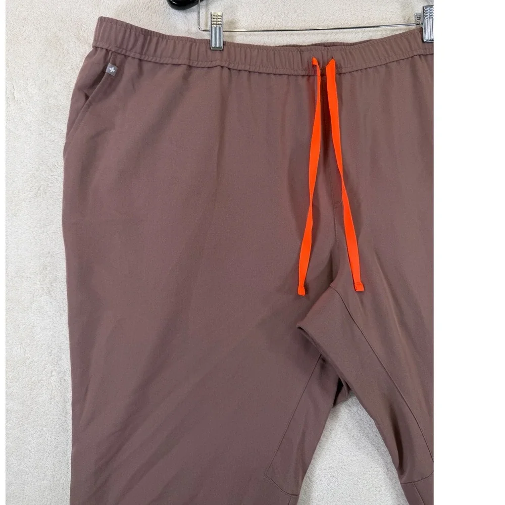 FIGS Tansen Jogger Scrub Pants 6XL Short Mauve Brown Orange Drawstring-NWT